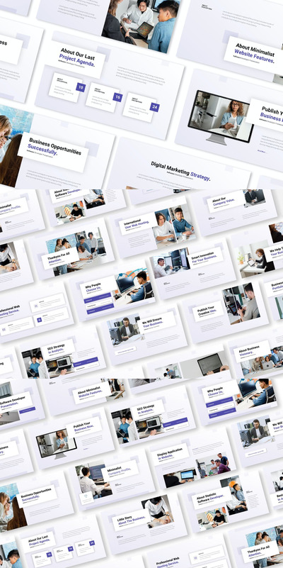 软件开发人员介绍PPT模版 (PPT,PPTX)