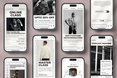 Instagram故事灵动岛手机屏幕样机 (PSD)