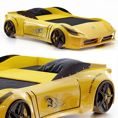 法拉利汽车形状儿童床3D模型（OBJ,FBX,MAX）