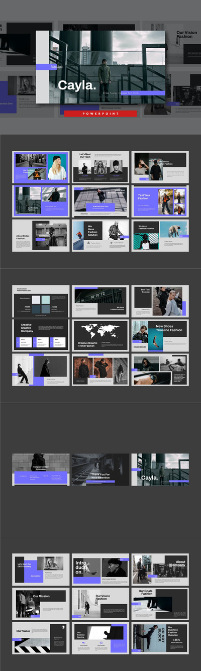 🔴时尚高端专业的高品质商业商务powerpoint幻灯片演示模板（pptx）