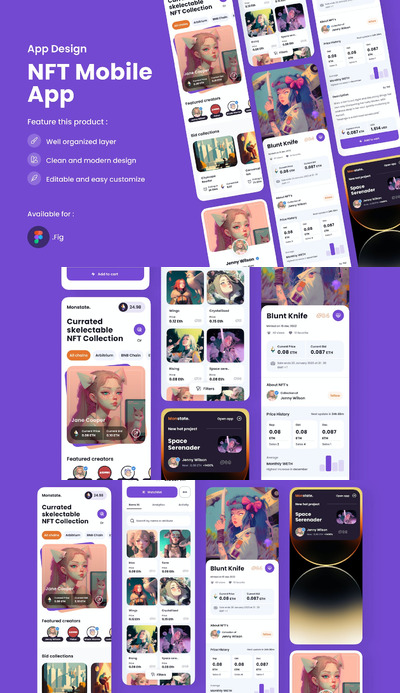 NFT移动应用App UI Kit (FIG)