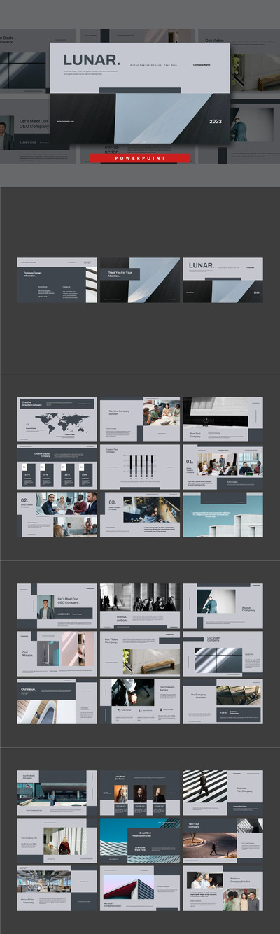 🔴时尚高端简约多用途powerpoint幻灯片演示模板（pptx）