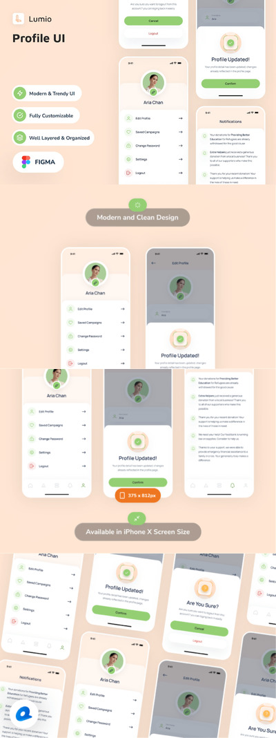 个人中心App UI Kit (FIG)