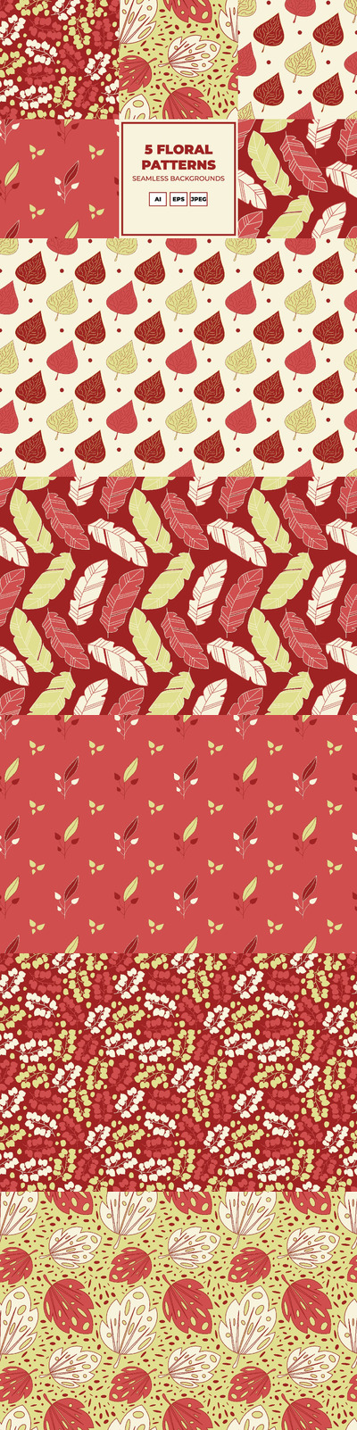 花卉图案背景文件下载 (AI,EPS,JPG)