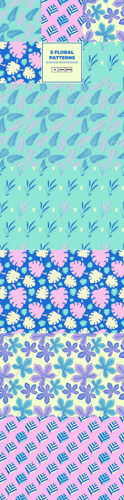 花卉图案背景文件下载 (AI,EPS,JPG)