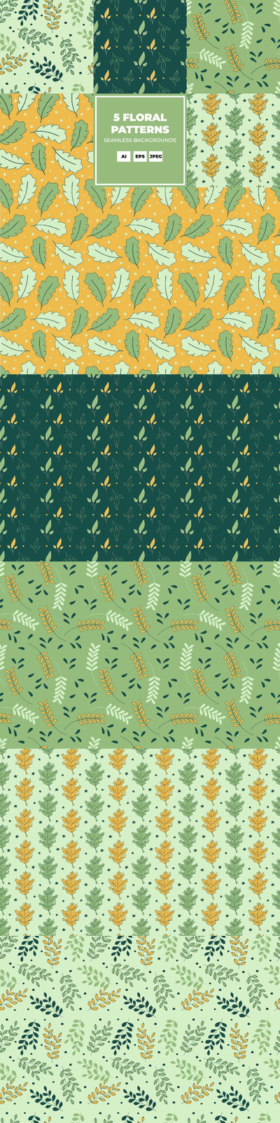 植物图案背景文件下载 (AI,EPS,JPG)