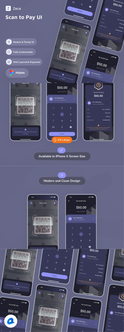 扫描支付应用APP UI KIT (FIG)