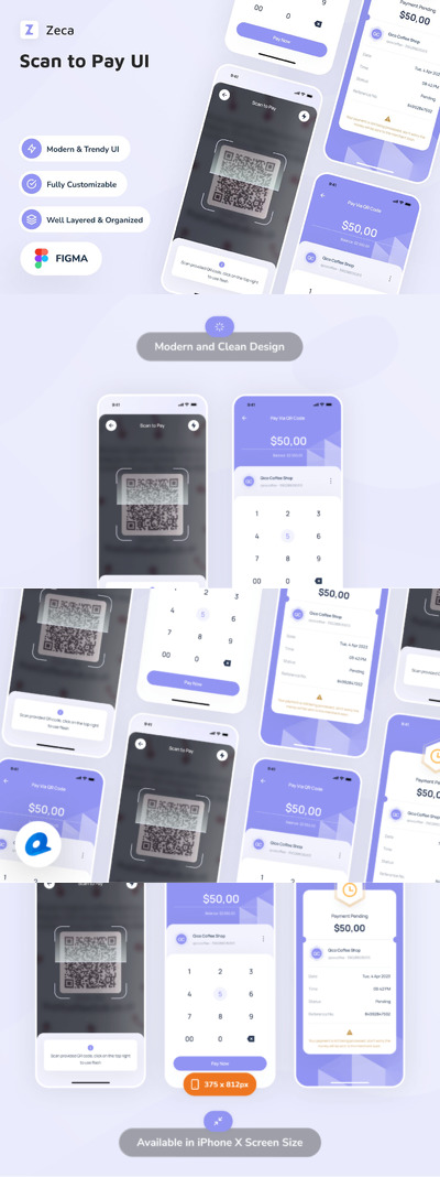 扫描支付应用APP UI KIT (FIG)