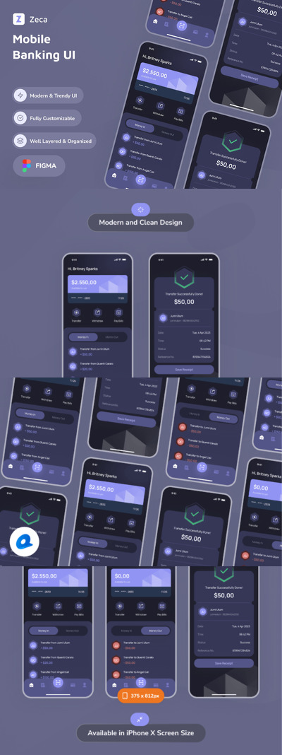 手机银行应用APP UI KIT (FIG)
