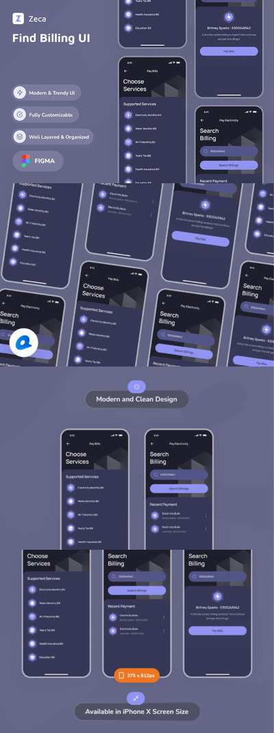 查找计费应用APP UI KIT (FIG)