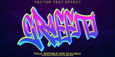 街头文字风格可编辑喷雾涂鸦文字效果[eps]