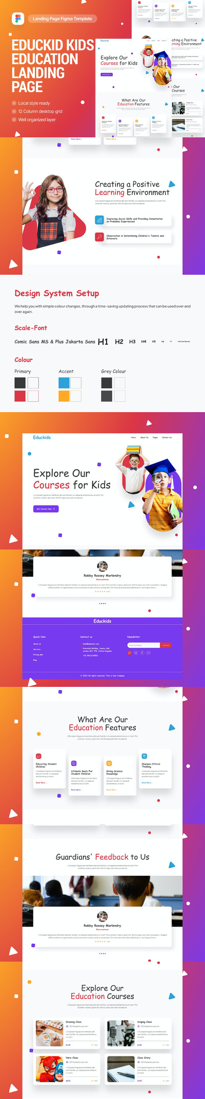 儿童教育着陆页网页模版 (FIG)