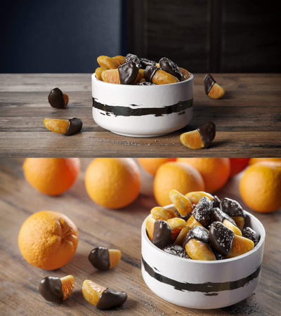 裹着巧克力的桔子瓣3D模型（MAX）