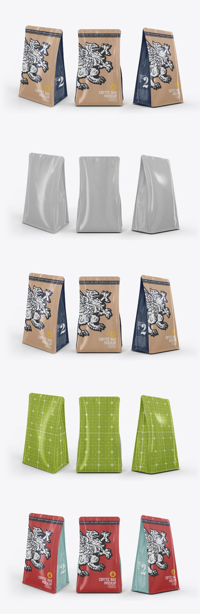 咖啡袋实物模型样机 (PSD)
