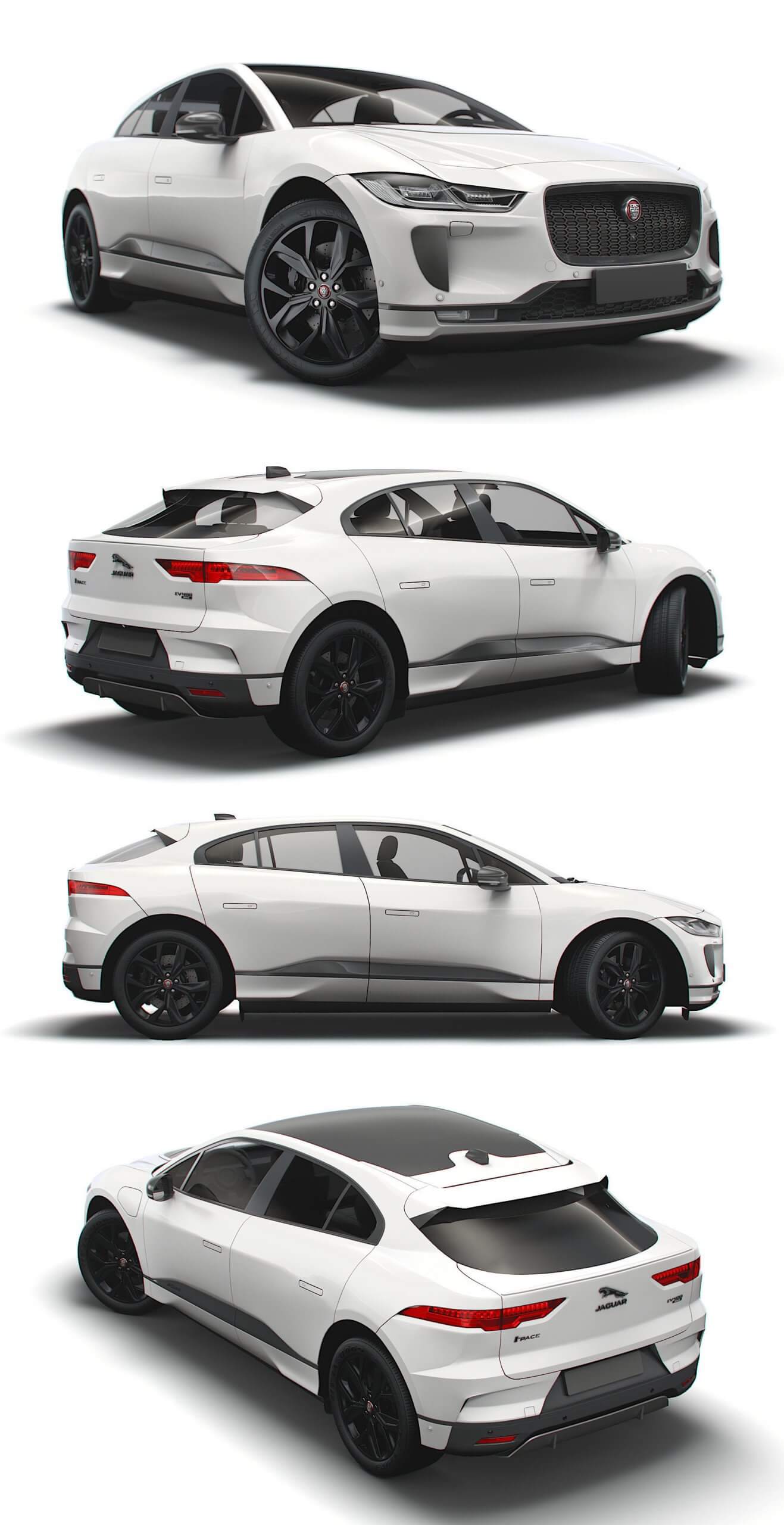 2021捷豹Jaguar I-Pace Black汽车3D模型（OBJ,FBX）