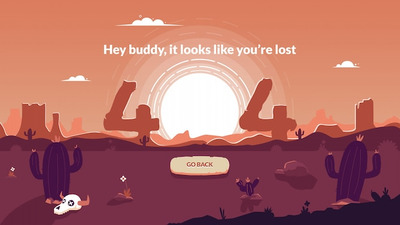 沙漠背景404错误页面插画模板[eps]