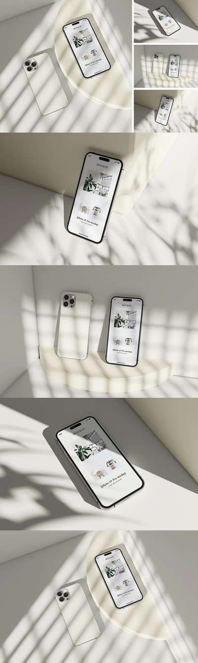 iPhone 14 手机模型样机 (PSD)