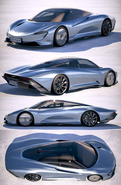 2020迈凯伦McLaren Speedtail跑车3D模型（OBJ,FBX,MAX,C4D,LWO）