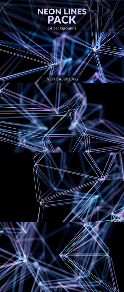 霓虹灯线条背景套装 (JPG)