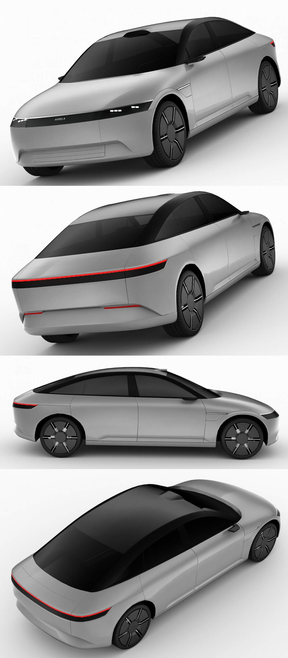 2023 Sony Afeela电动汽车3D模型（OBJ,FBX,MAX）
