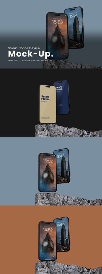 iPhone 14 pro智能手机设备样机 (PSD)