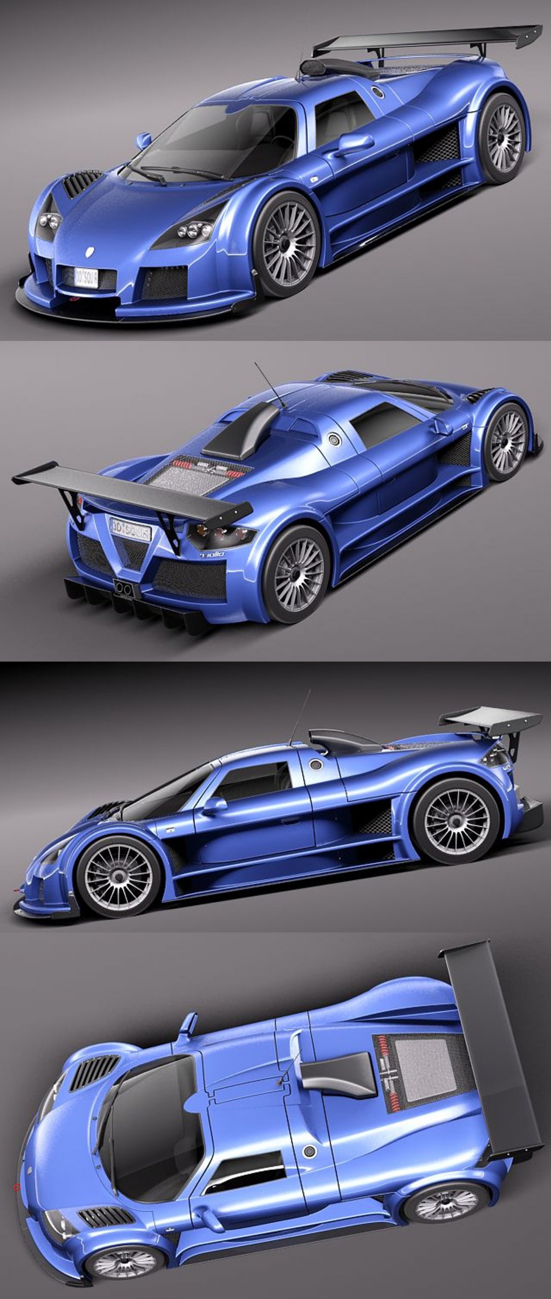 Gumpert Apollo跑车3D模型（OBJ,FBX,MAX,C4D,LWO）