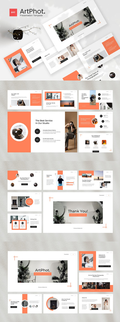摄影服务&作品展示PPT模版 (PPT,PPTX)
