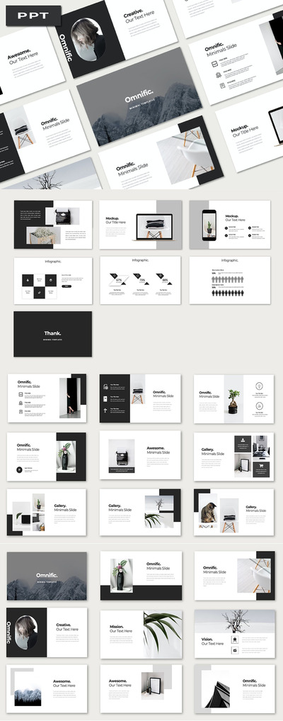 极简主义和灵活风格的PPT模版 (PPT)