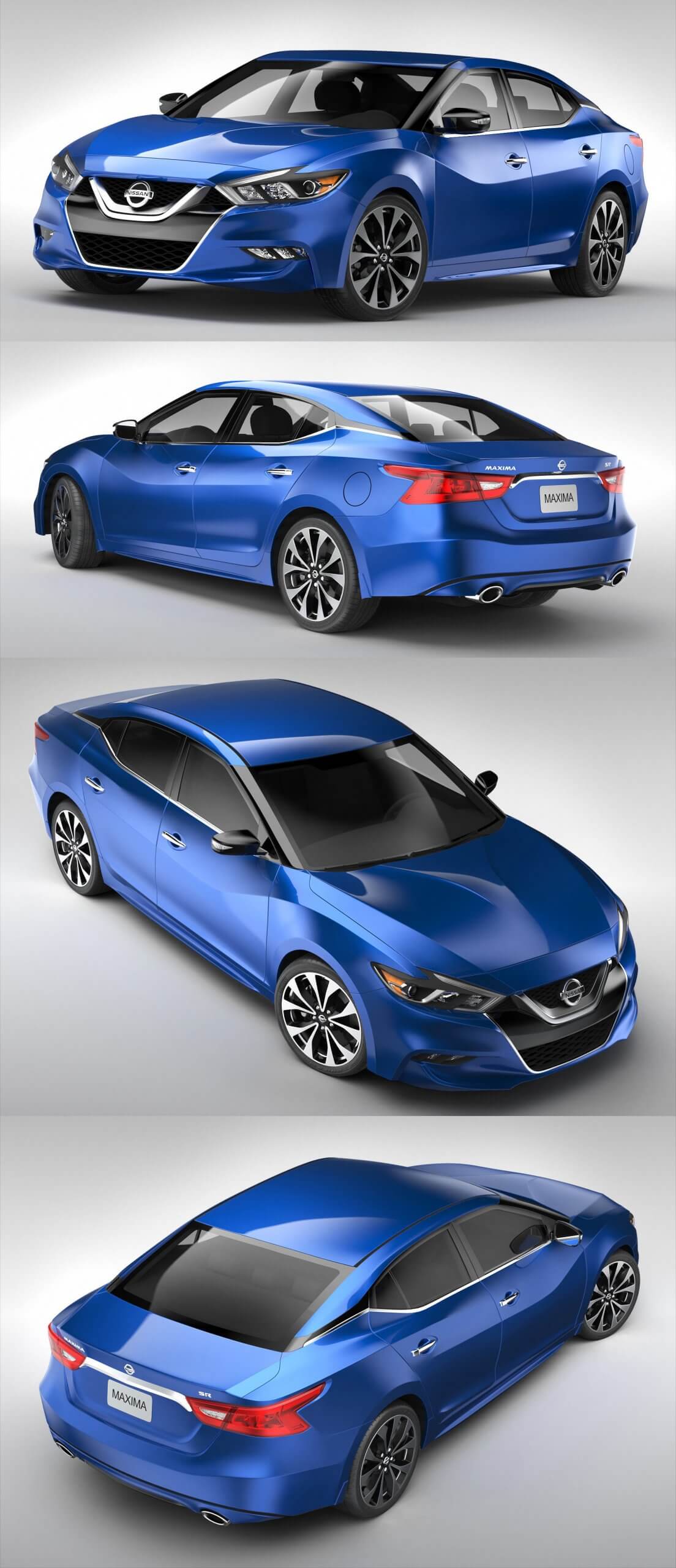 2016 Nissan Maxima汽车low poly 3D模型（OBJ,FBX,MAX）