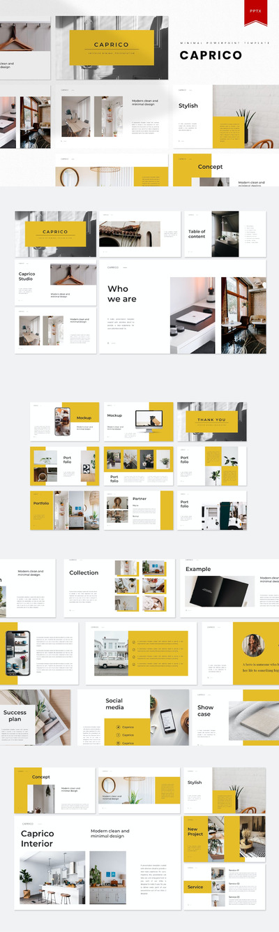 极简主义项目介绍PPT模版 (PPT,PPTX)