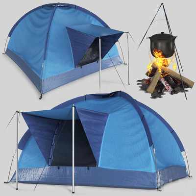 帐篷和篝火3D模型（OBJ,MAX）