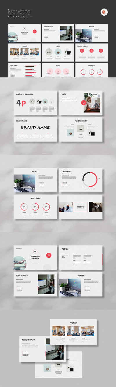 营销策略数据展示PPT模版 (PPTX)