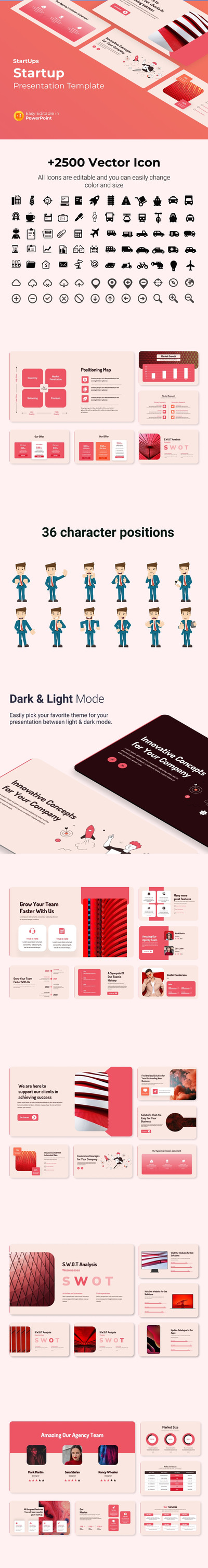 初创企业介绍PPT模版 (PPTX)