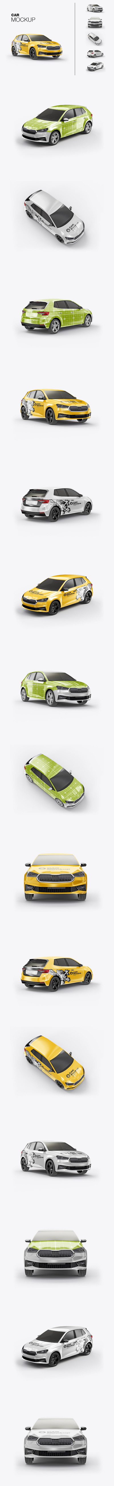 汽车油漆&车贴设计展示样机 (PSD)