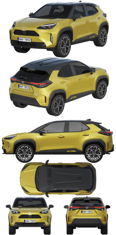 丰田Toyota Yaris Cross SUV汽车3D模型3D模型（OBJ,FBX,MAX,C4D,LWO）