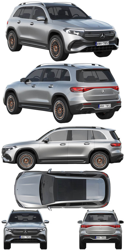 奔驰Mercedes-Benz EQB SUV汽车3D模型（OBJ,FBX,MAX,C4D,LWO）