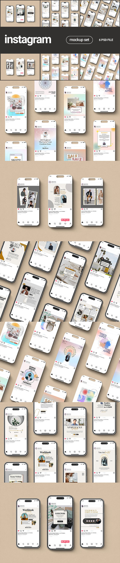 灵动岛手机页面UI展示样机 (PSD)