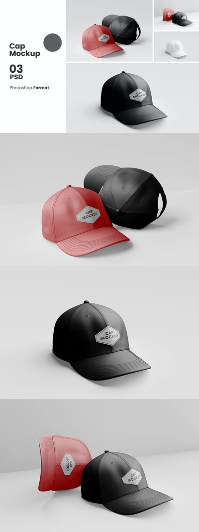 帽子实物产品样机下载 (PSD,PDF)