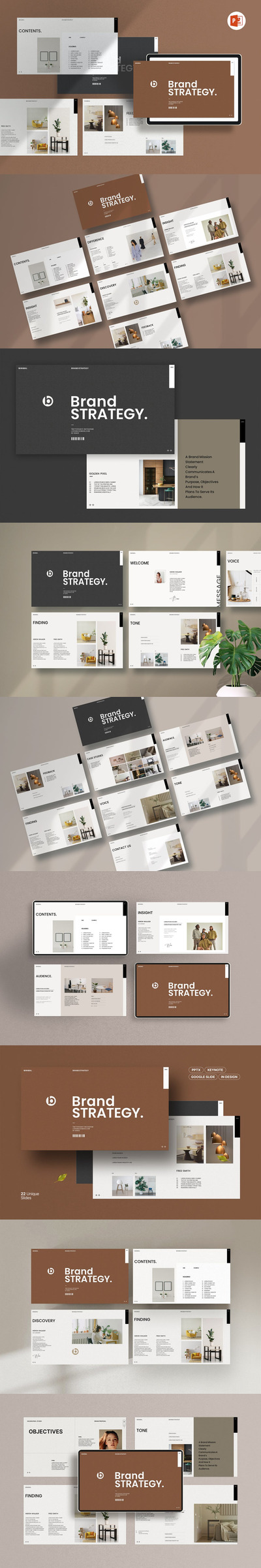 🔴时尚高端专业的高品质品牌战略PowerPoint幻灯片演示模板（pptx）