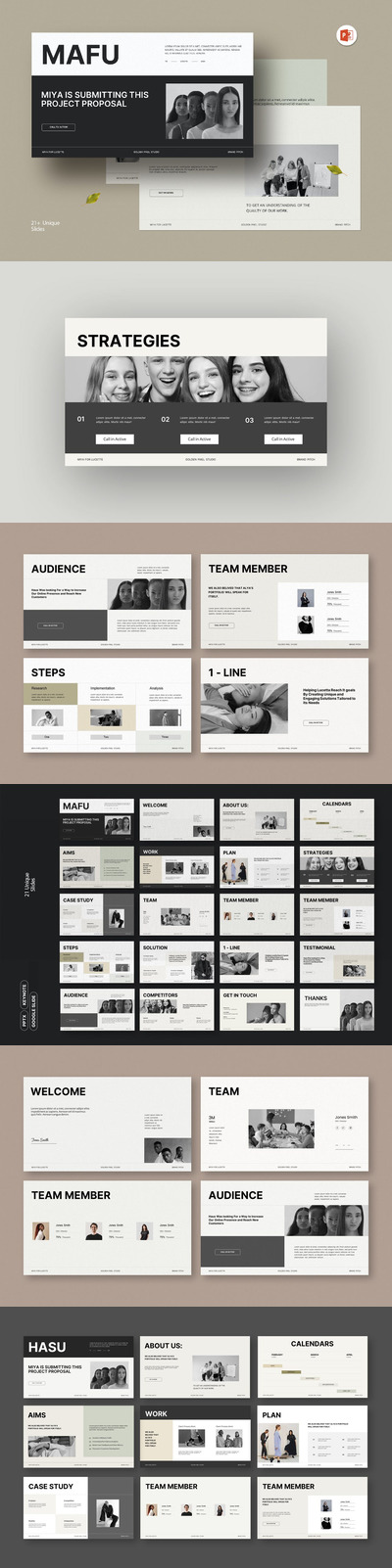 🔴高品质的时尚高端专业营销PowerPoint幻灯片演示模板（pptx）