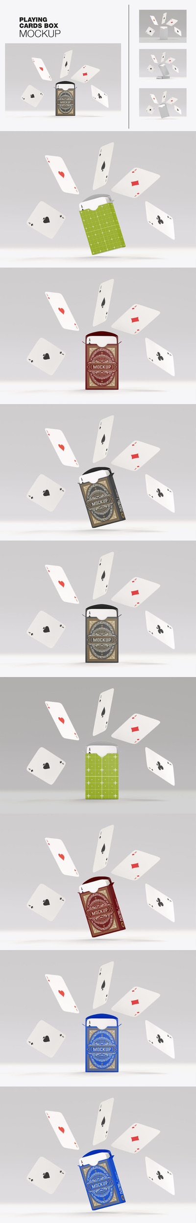带扑克牌实物模型样机下载 (PSD)