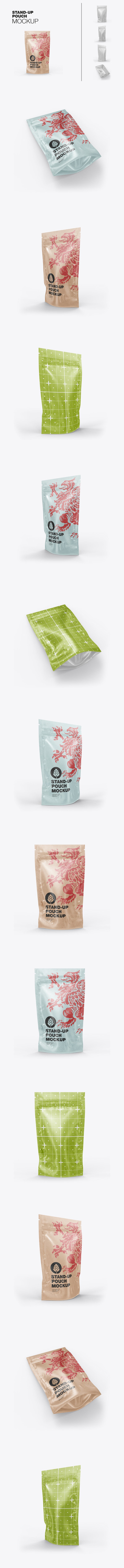 卡夫立式包装袋实物产品样机下载 (PSD)