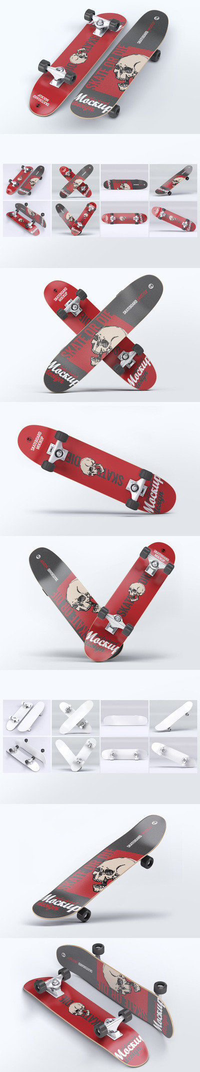 滑板图案设计样机 (PSD,PDF)