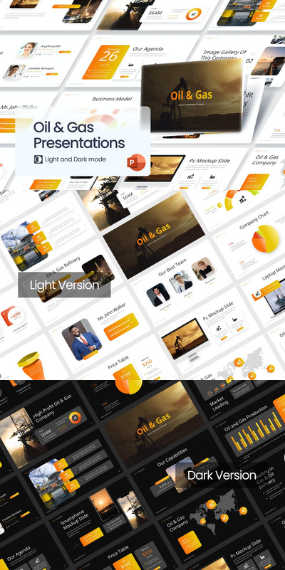 石油和天然气业务ppt模板 (PPTX)