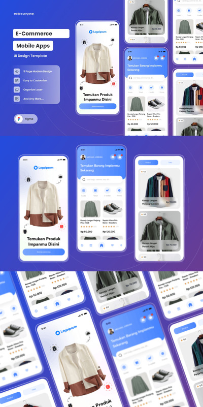 电子商务移动应用APP UI KIT (FIG)