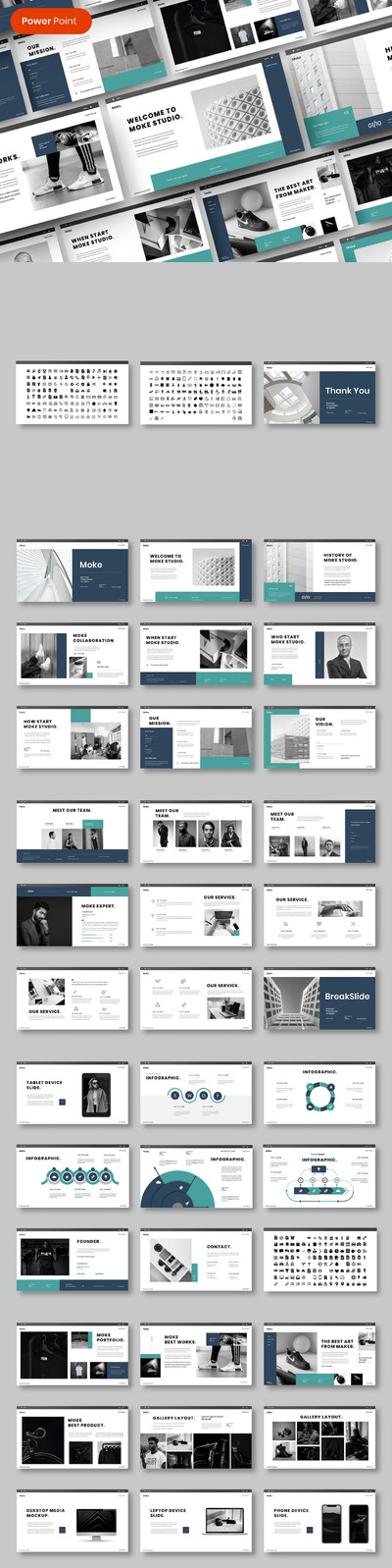 宣传材料作品ppt模板 (PPTX)