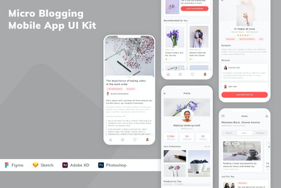 微博手机应用APP UI KIT (SKETCH,FIG,XD,PSD)