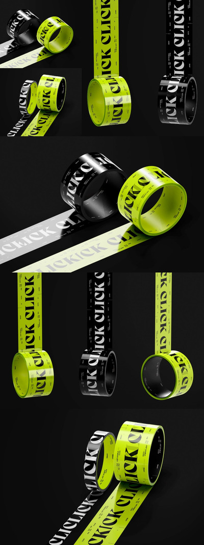 圆卷胶布胶带设计样机集 (PSD,1.72GB)