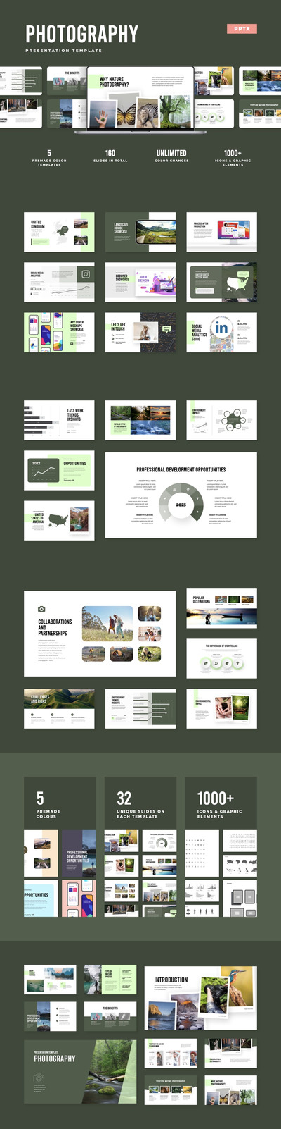 🔴时尚高端摄影PowerPoint幻灯片演示模板（pptx）