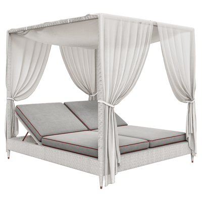 CPRN HOMOOD Art.OD10052人座带顶篷日光浴室 双人户外躺椅3D模型（OBJ,FBX,MAX）